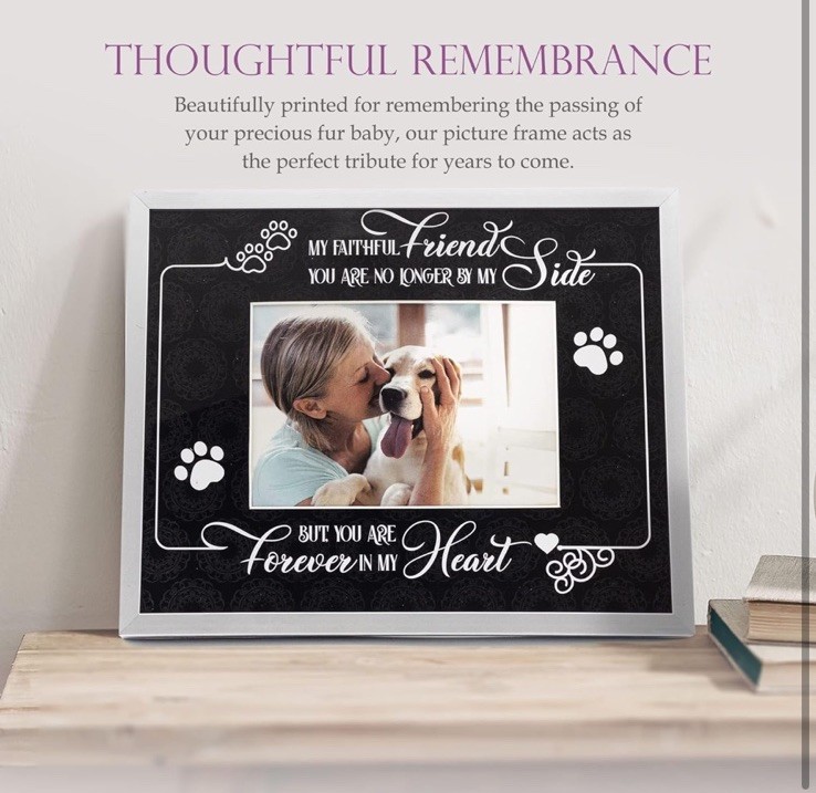 Dog Memorial Gift for Loss of Dog, 8×10 Frame, Holds 4×6 Photo