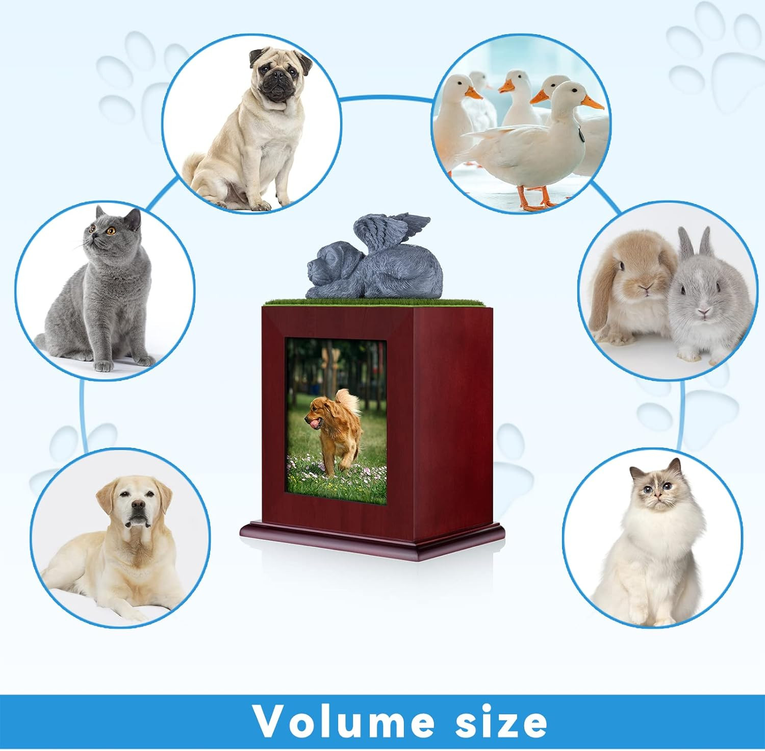 NEWDREAM Pet Cremation Urns Pet Urns for Large Dogs Ashes Dog Ashes Urn, Box for