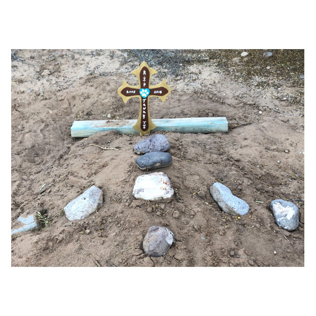 Custom Pet Memorial Grave Marker *LeFleur Wood Cross* Personalized Handmade USA