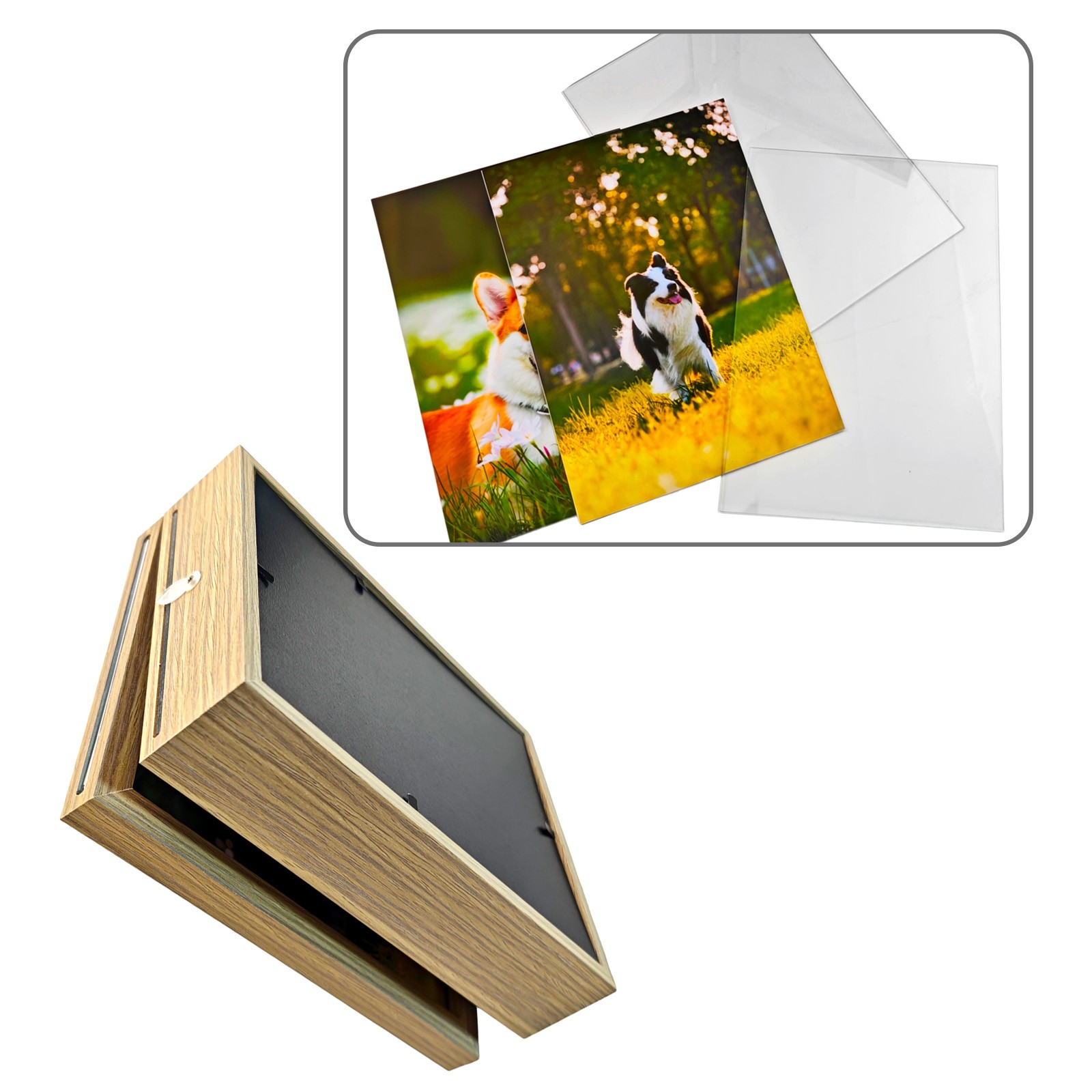 5×7 Pet Memorial Shadow Box for Dog & Cat Pet Loss Gift Keepsake Photo Frame