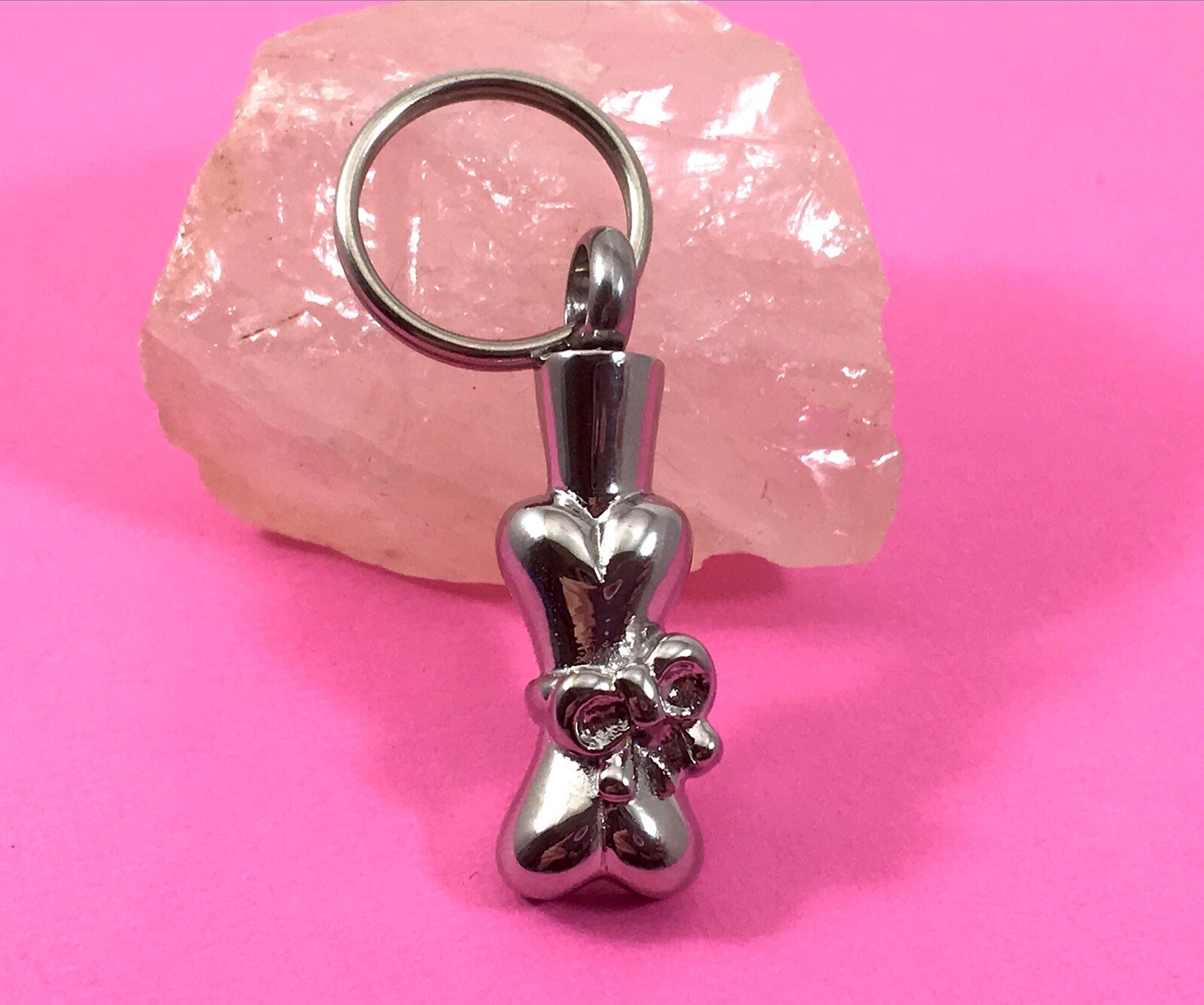 Dog Bone Ribbon Cremation Necklace Ladies Urn Jewelry Pendant for Ashes Girls