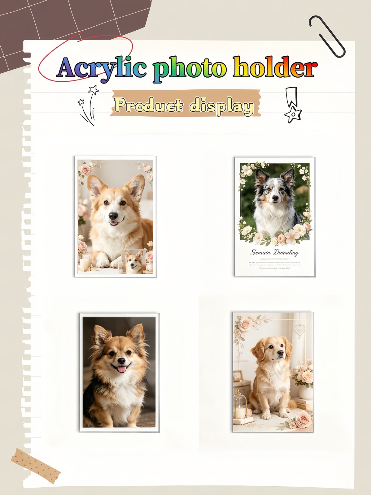 Acrylic Custom Pet Dog Cat Memorial Photo Name Keepsake Gift for Owner