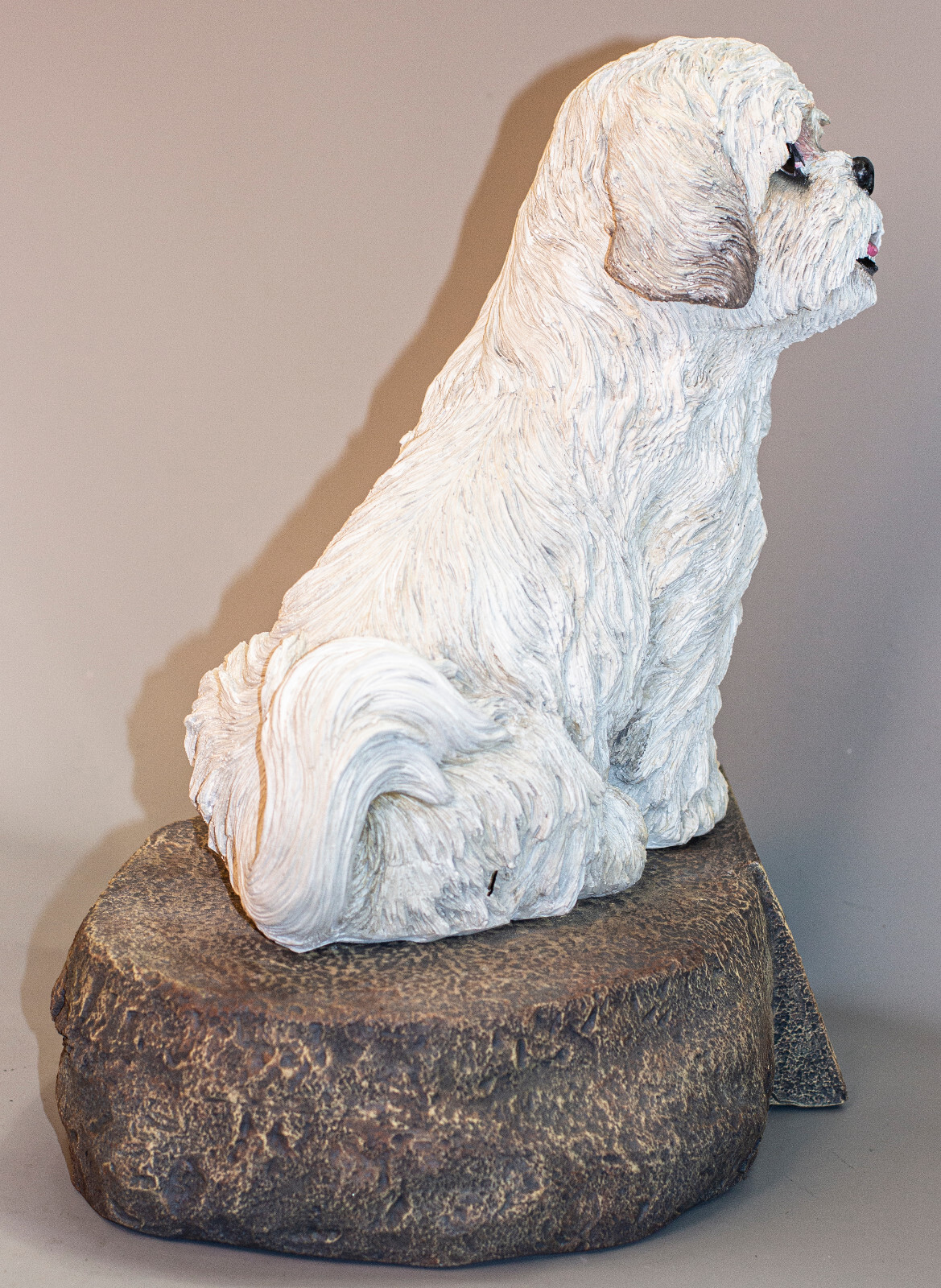 Lhasa Apso Cremation Urn Dog Memorial Stone Plaque Unique Statue Pet Grave Decor
