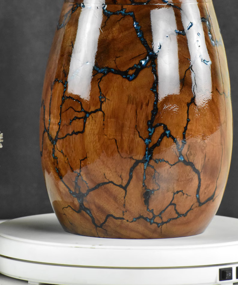 Wooden Urns for Human Ashes Adult Male Female – Cremation Urn Large Wood Urn Box