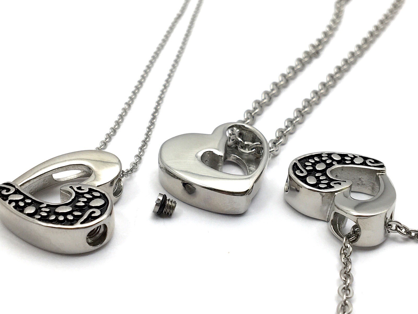 Pet Cremation Necklace Jewelry Pendant Urn for Ash Pawprint on My Heart Dog Cat