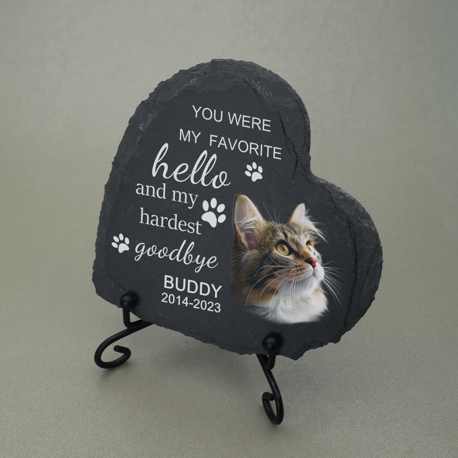 Personalized Pet Memorial Stone Custom Dog Grave Marker Plaque with Photo