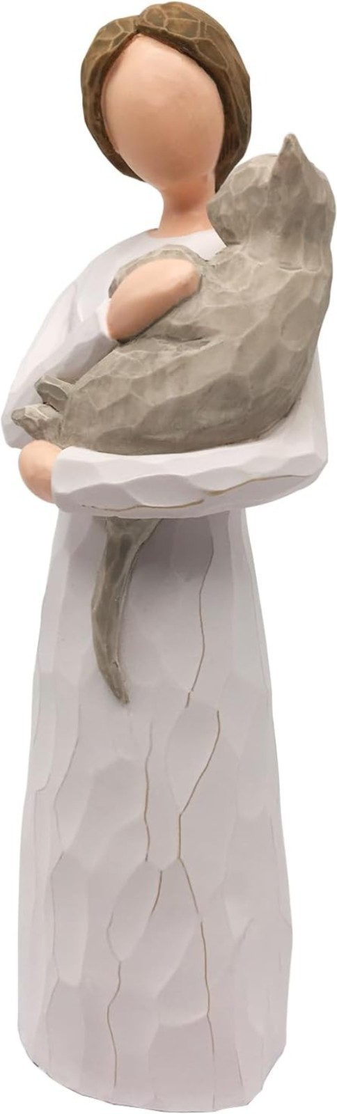 Collectible Cat Remembrance Gift – Sentimental 6-Inch Cat Angel Statue with Card