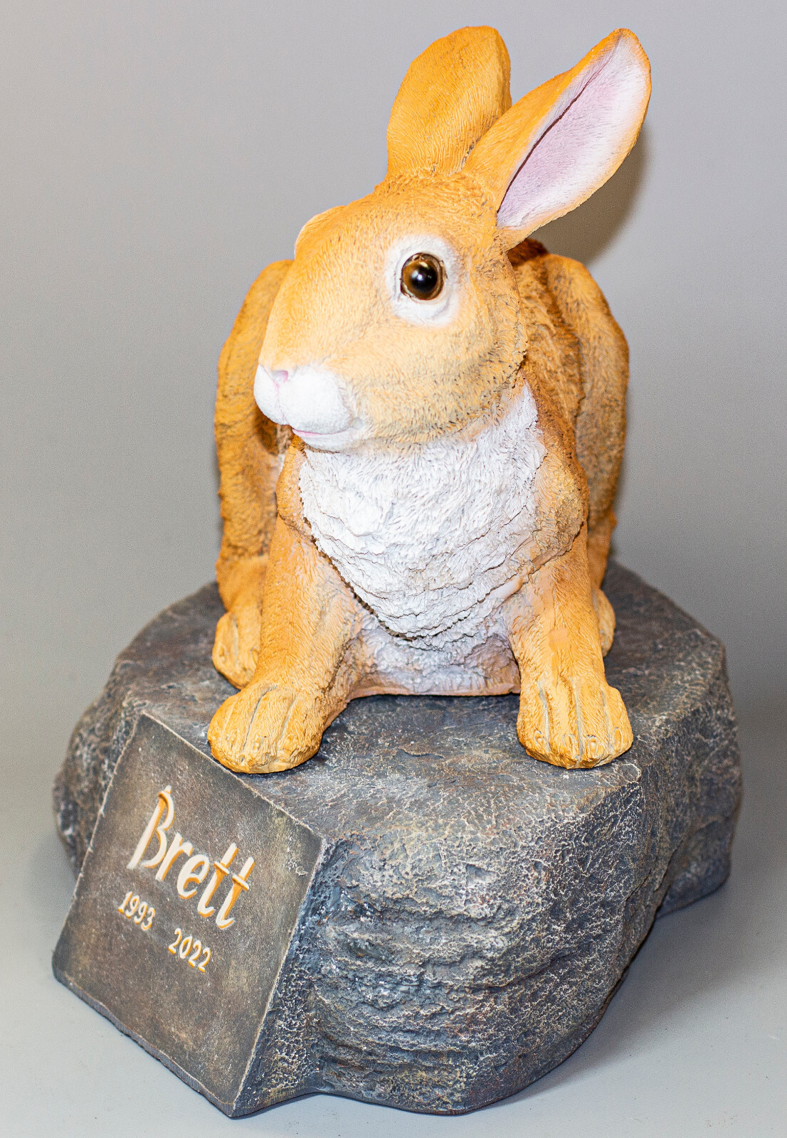 Rabbit Memorial Stone Bunny Urn Pet Ashes Sculpture Keepsake Grave Decor Casket