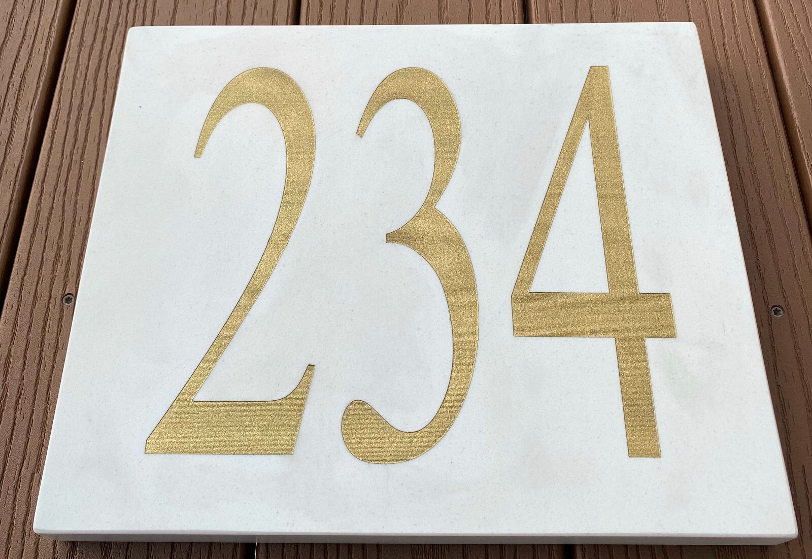 Personalized Marble sign 12″ x 10″ with golden letters