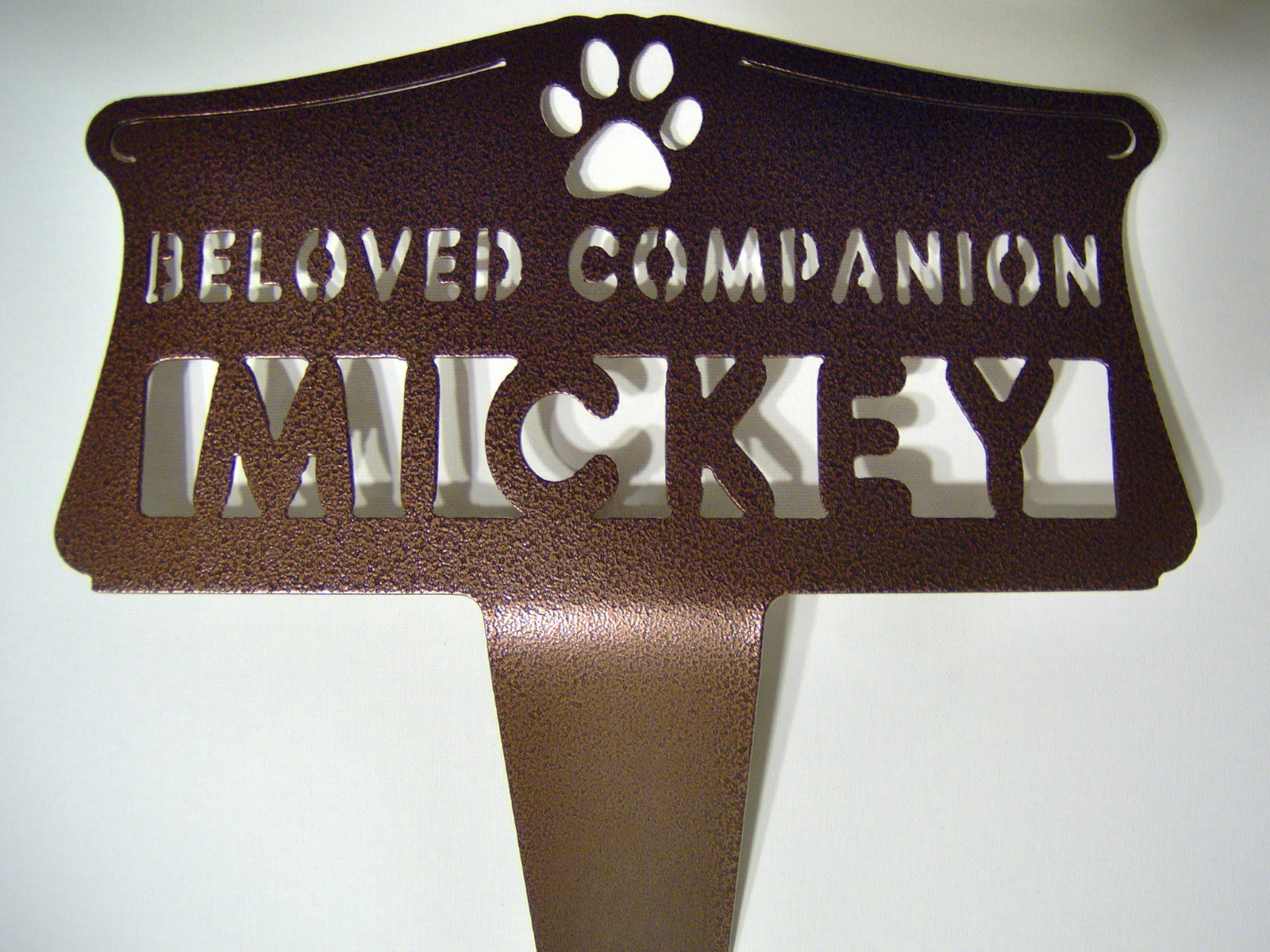 Metal Pet Memorial Headstone Grave Marker Personalized For Your Dog or Cat