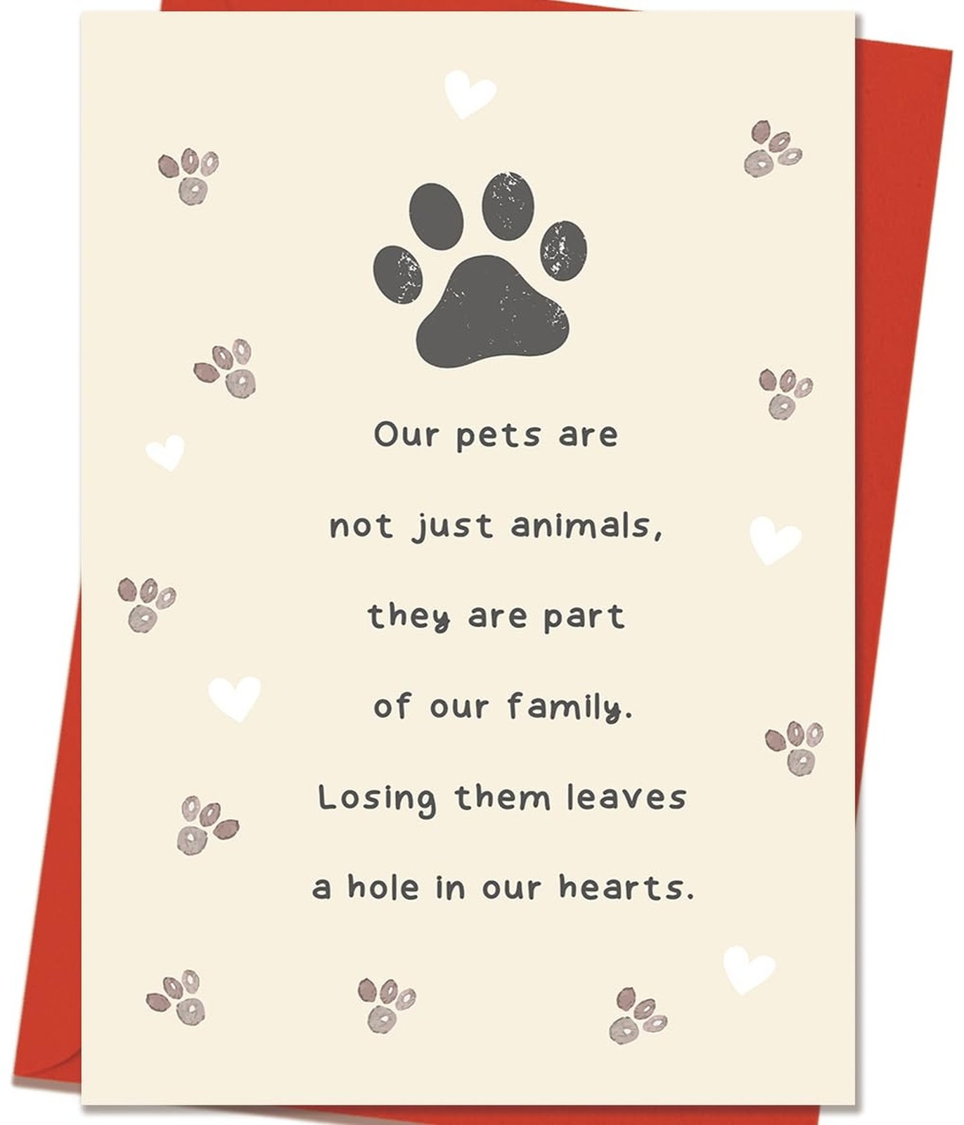 Pet Sympathy Card for Dog Cat, Loss of Dog Sympathy Gift, Pets Memorial Gifts…