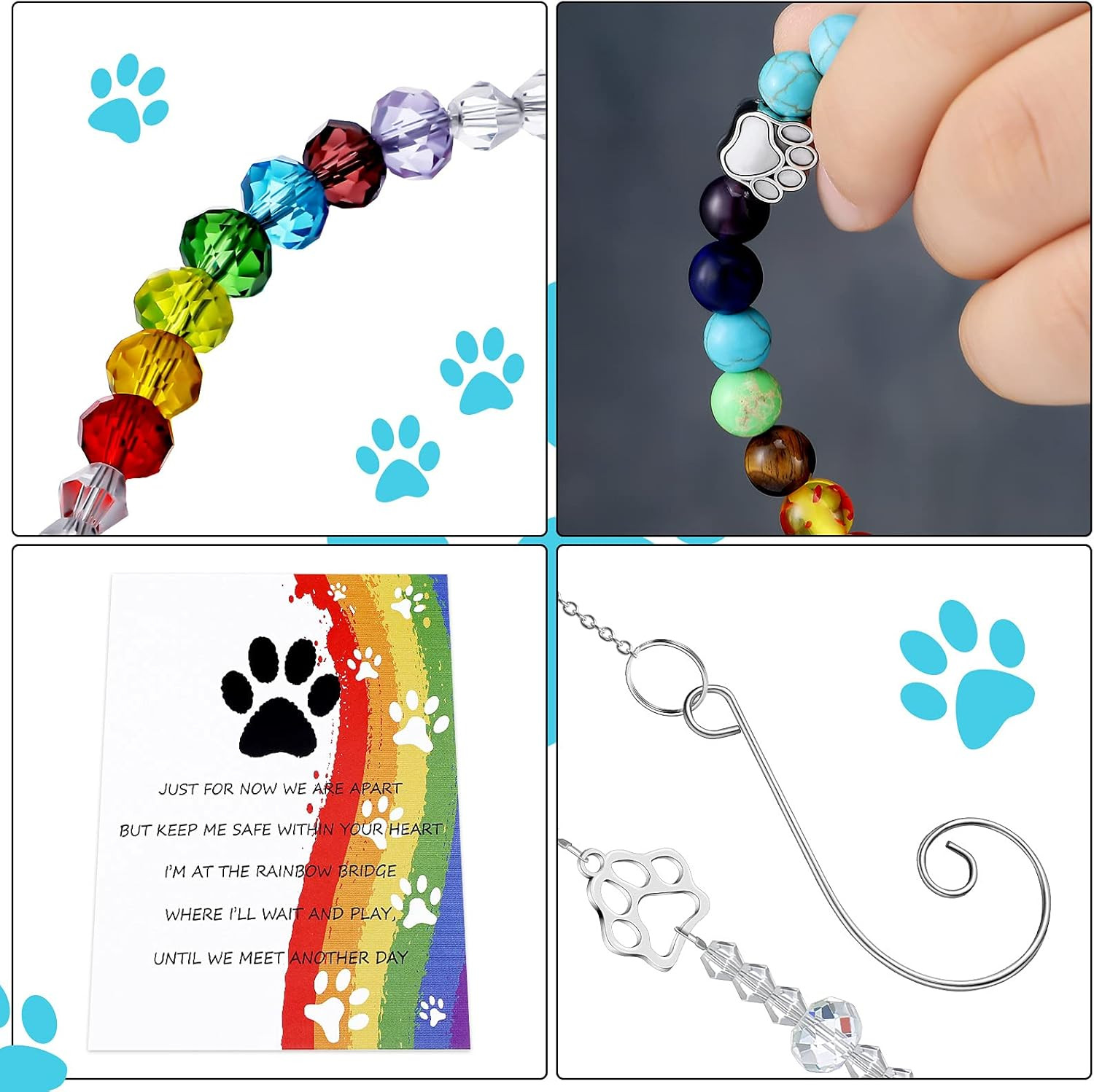 3 Pcs Rainbow Bridge Dog Memorial Gifts for Loss of Dog Includes Rainbow Bridge