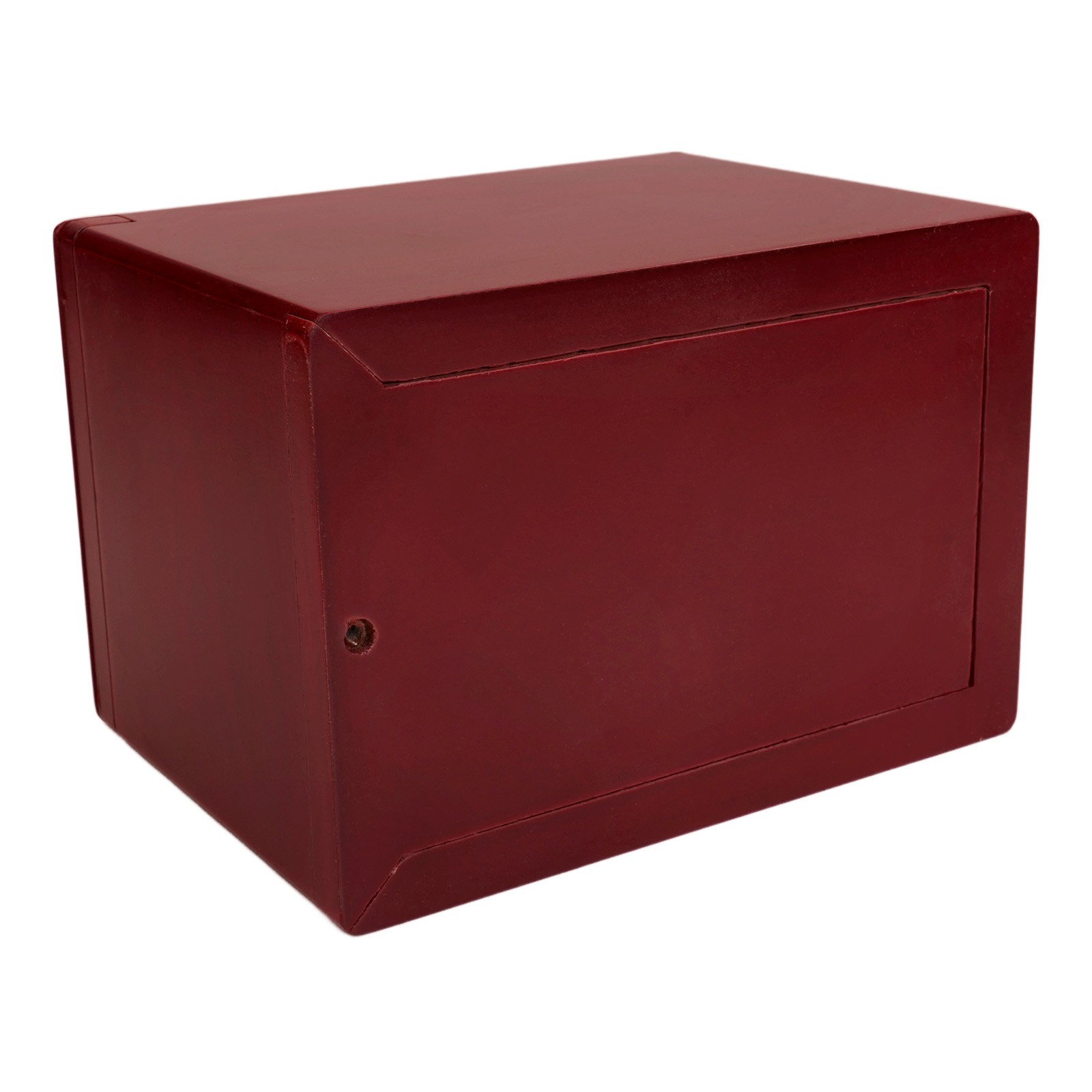 Wooden Red Funeral Cremation Urn with Photo Frame For Dogs And Cats 4.3 x 4.1in