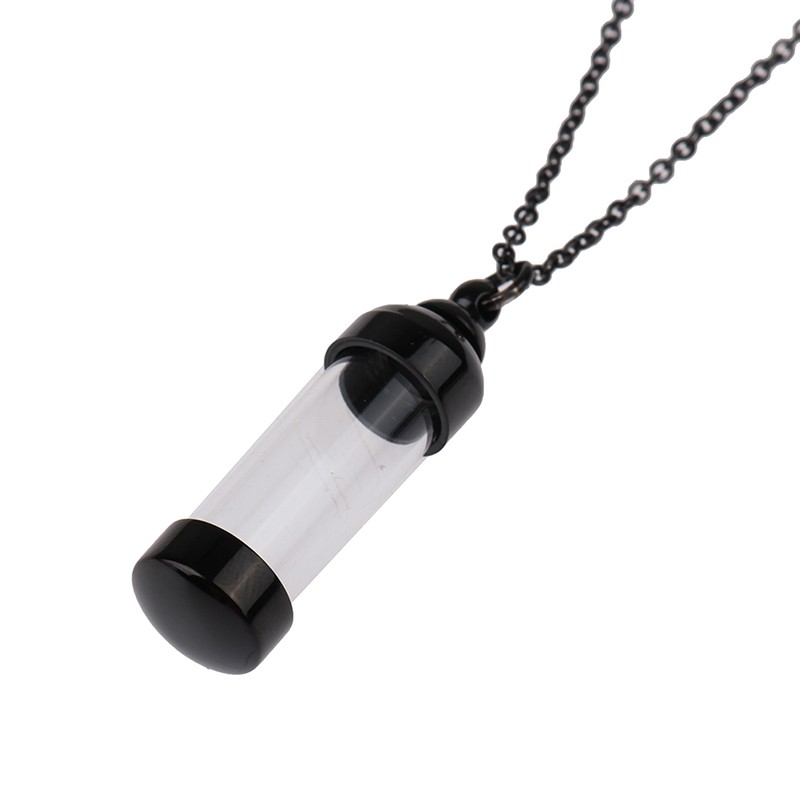Openable Glass Vial Necklace Pendant Memorial Ash Bottle Cremation Pet Jewelry