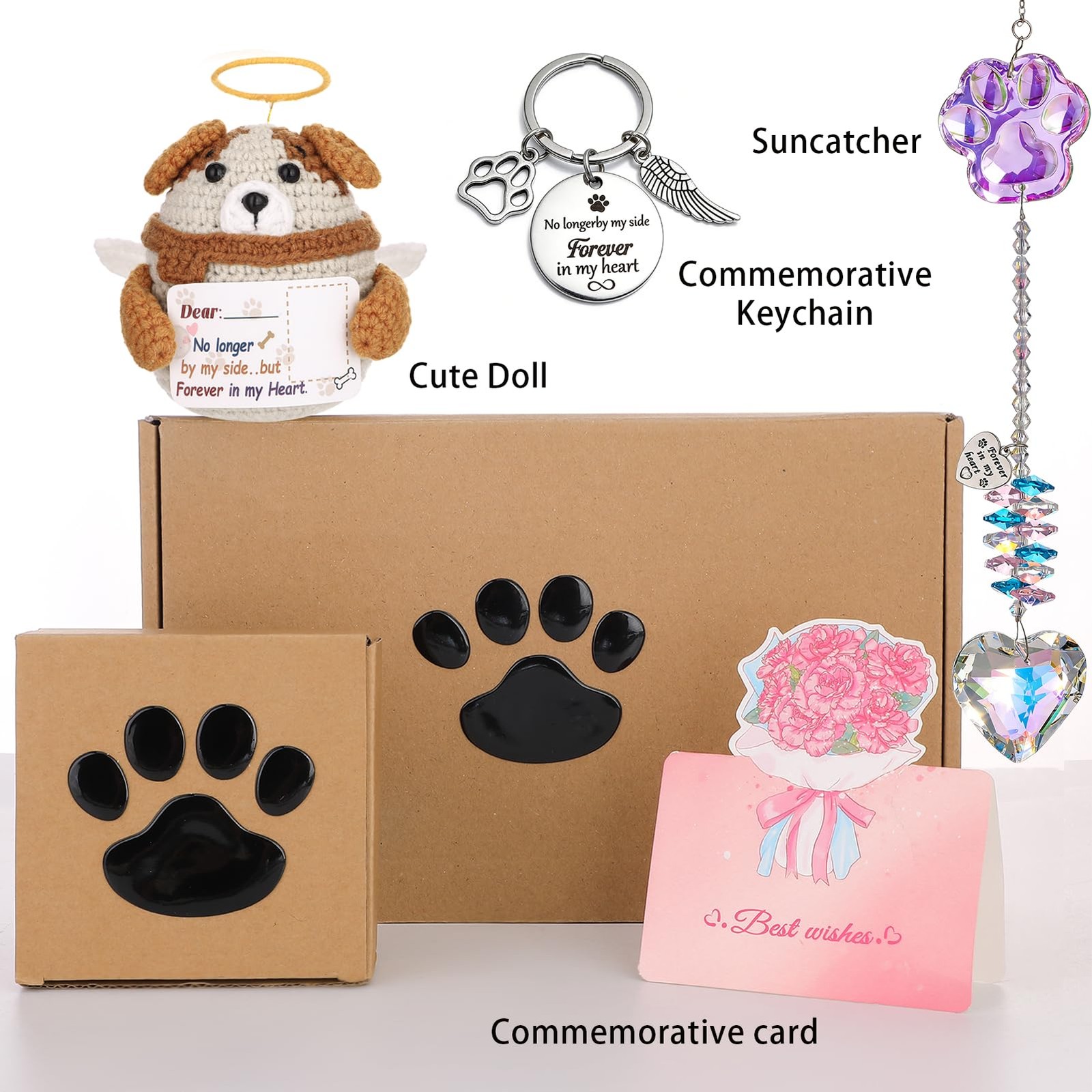 Dog Memorial Gifts with Suncatcher Sympathy Gift for Loss of Dog Pet Loss Tho…