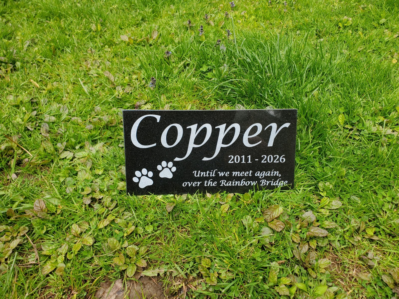 Pet Memorial Grave Stone Marker | Dog Cat Headstone Tombstone Pet Loss Gift t22