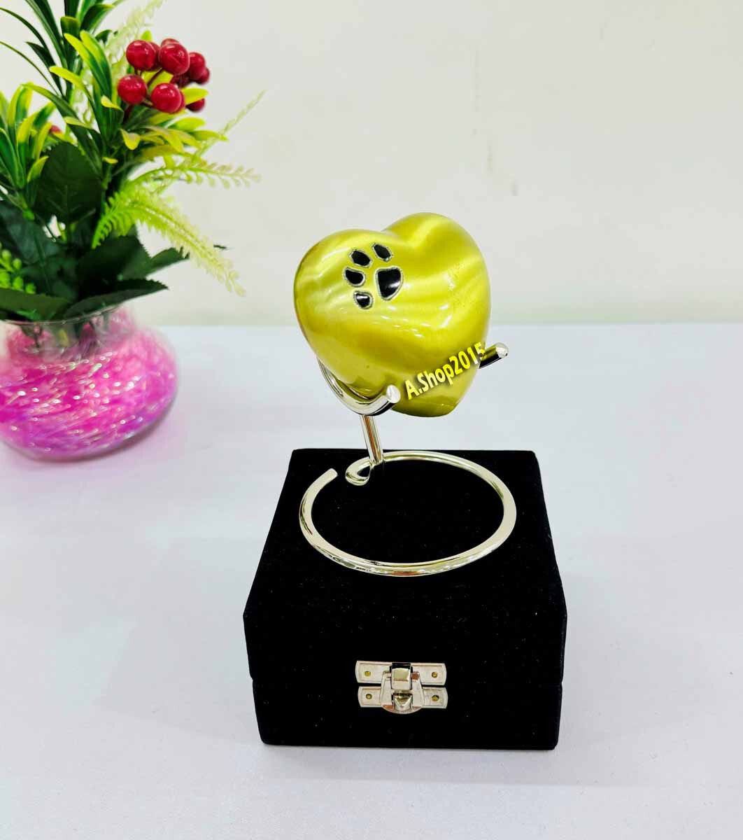 Yellow Pet Urn – Pet Urns – Pet Urns for Dogs Ashes – Dog Urn – Dog Urns for Ash