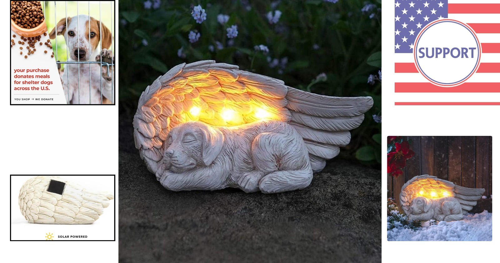 Forever My Guardian Angel Dog Memorial Solar Light – Elegant Garden Décor