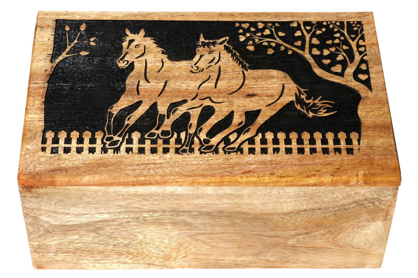 Moon Print Human Ashes Adult Male Female, Wooden Urns Box Mango Wood Urns