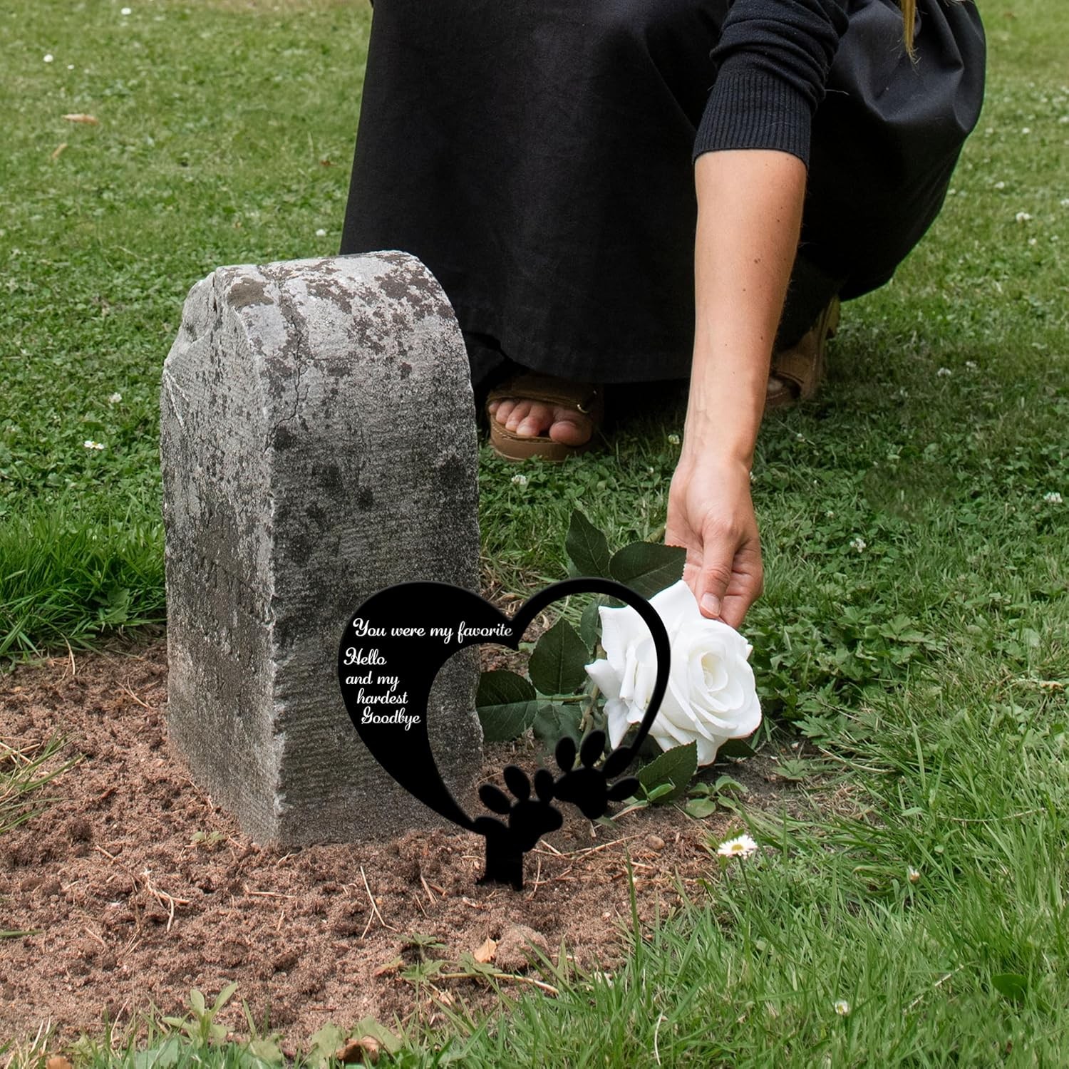 DIMARONGTON Pet Memorial Graves Markers, 9×12 Iron Dog You Were My Favorite