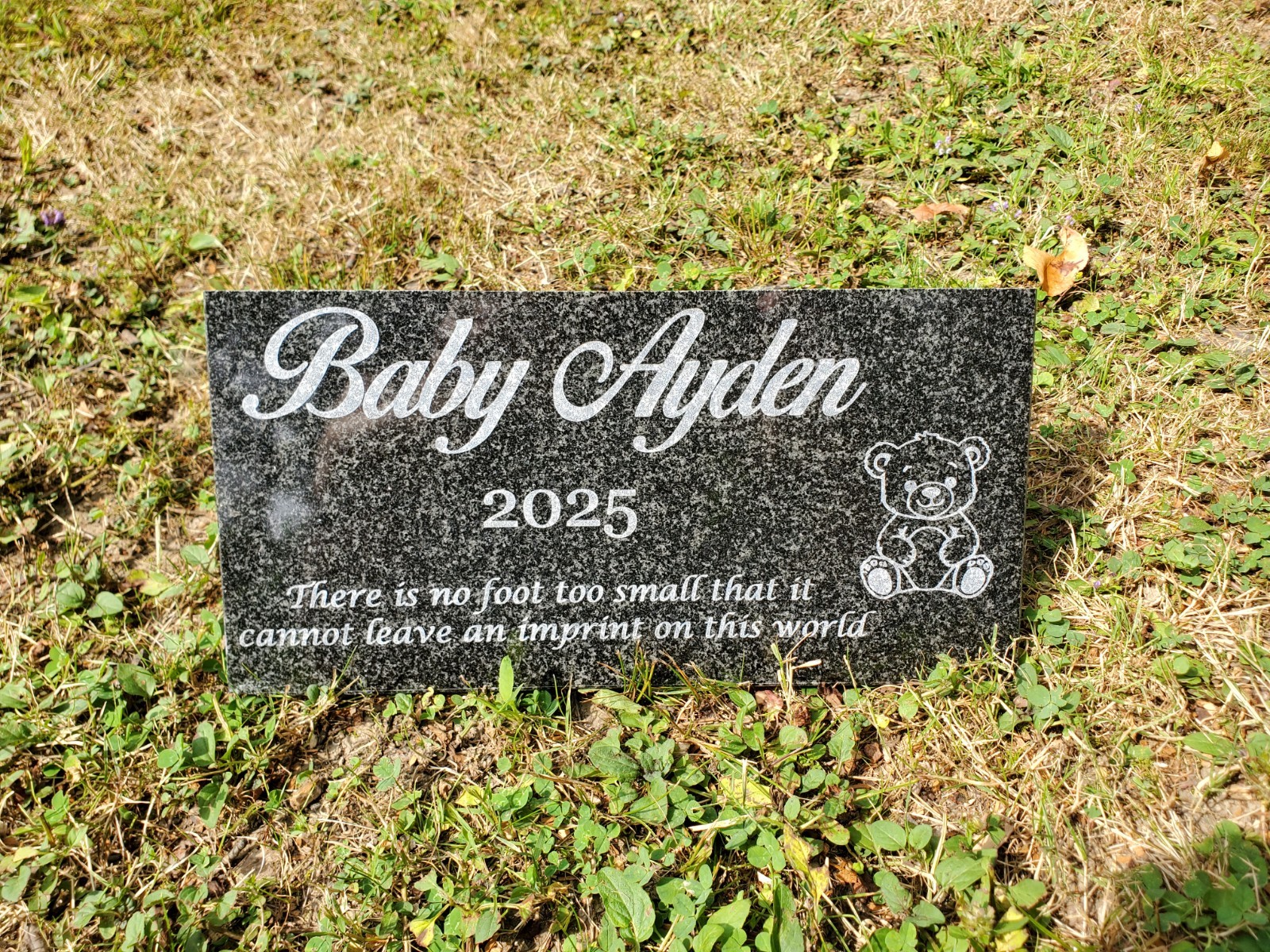Custom Baby Grave Marker Custom Infant Headstone Child Garden Memorial Stone t15
