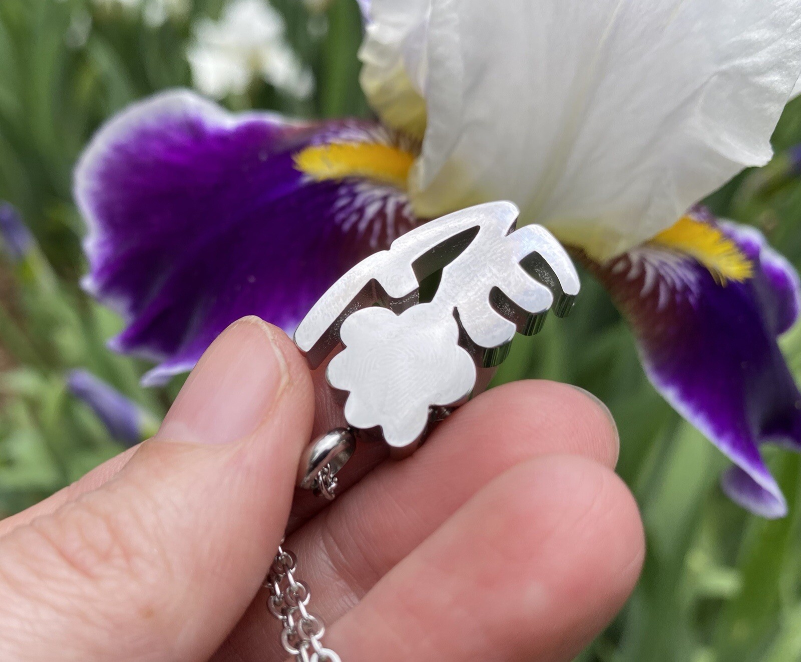 Pet Cremation Necklace Urn LOVE Paw Print Holds Ash Dog Cat Ash Ladies Men Gift