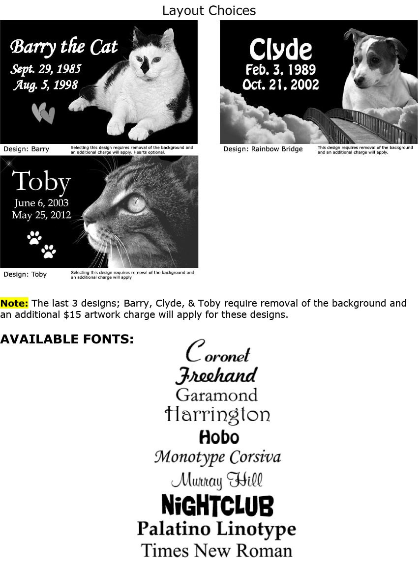 Standard Pet Grave Marker Headstone (Medium 14″ x 8″ x 1″) for Dogs & Cats