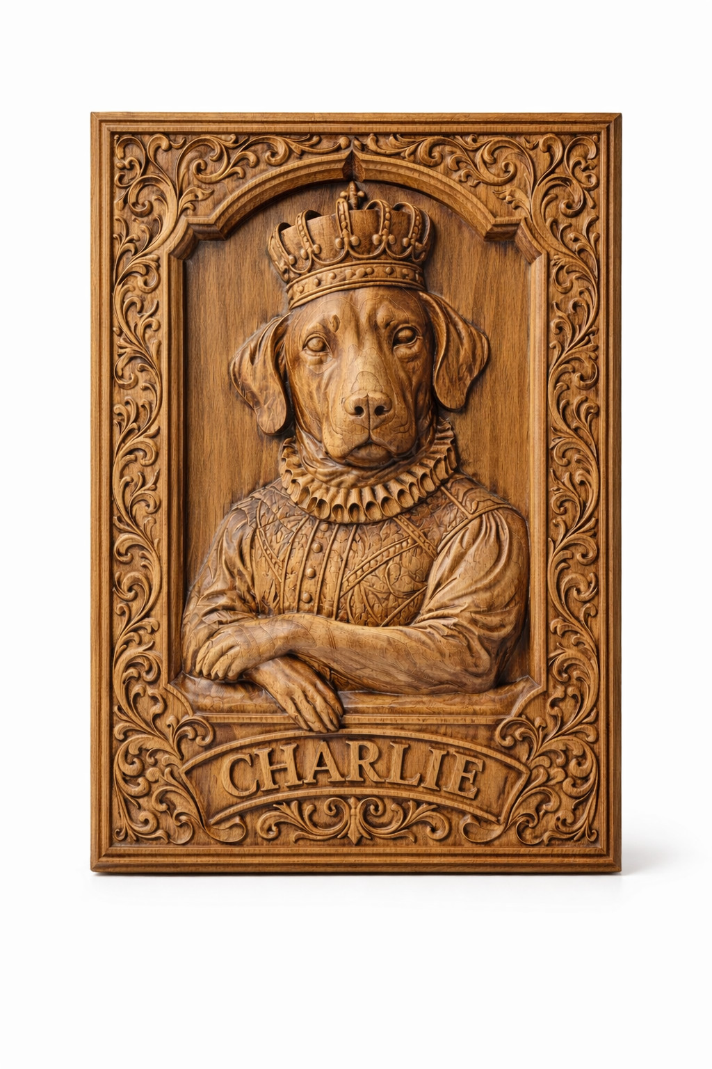Custom Dog Portrait Wood Carving From Photo Personalized Pet Memorial Gift
