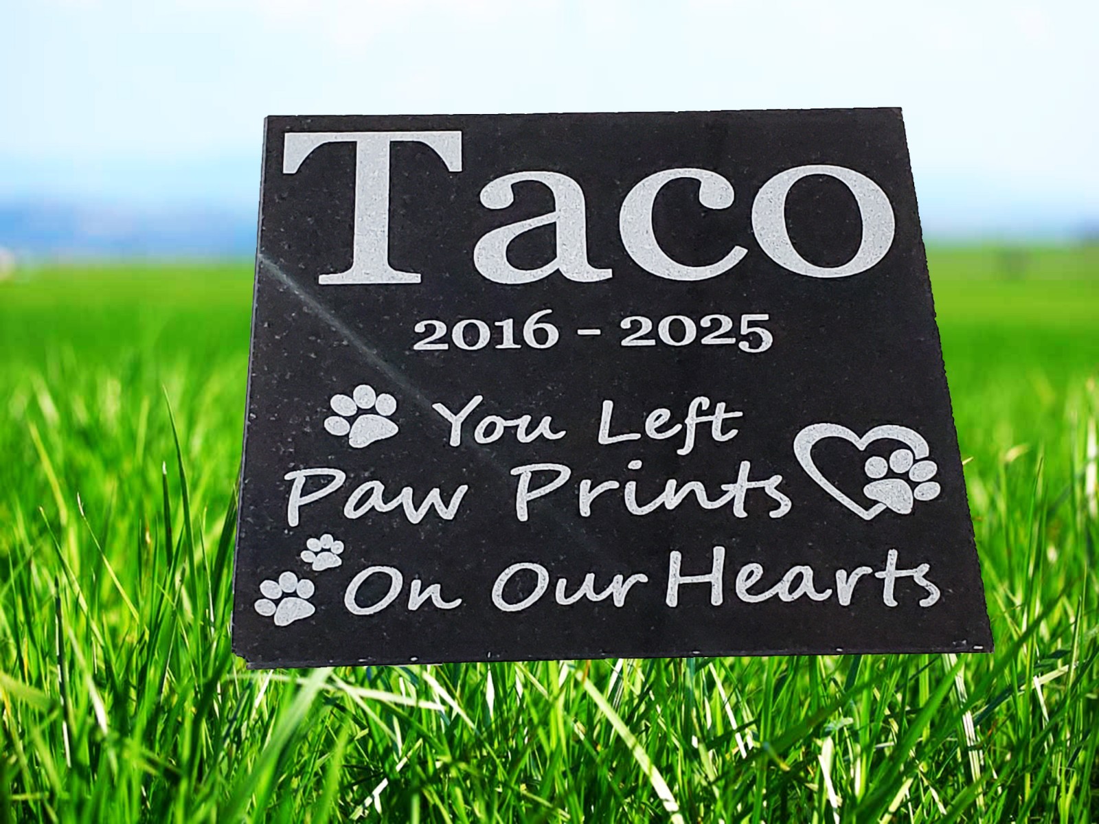 Pet Memorial Grave Stone Garden Headstone Cemetery Burial Marker for Cat Dog d9