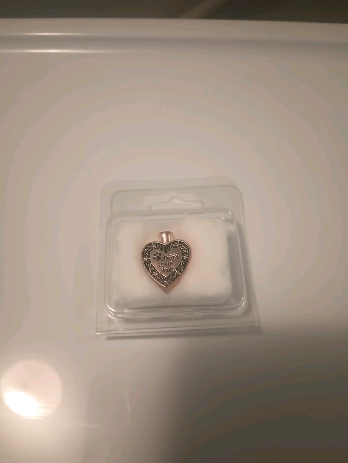 Cremation Jewelry Pendant Urn for Ashes Pet Dog Cat Paw Print Heart