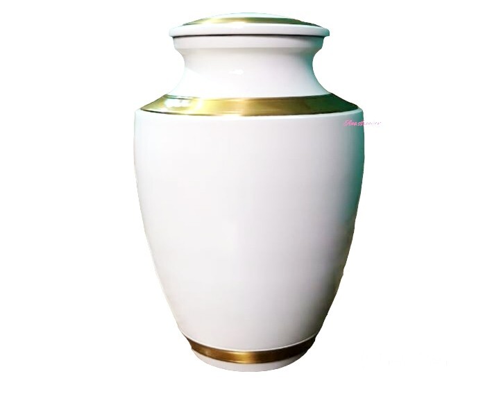 White Brass Cremation Urn Box Funeral Urn Box Buriol Urn Box Cremation Keepsakes