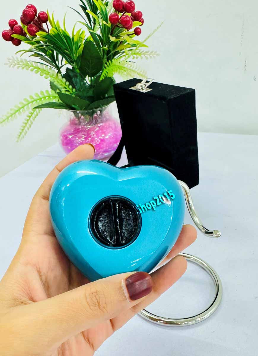 Cremation Urn for Ashes Keepsake Blue Heart Urn with Box and Stand Mini Pet urn