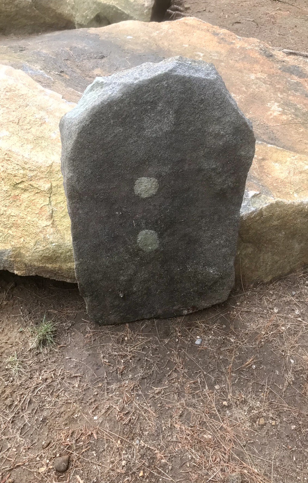 Natural Quartz Granite Stone Grave Marker Headstone Garden Pet Memorial Burial