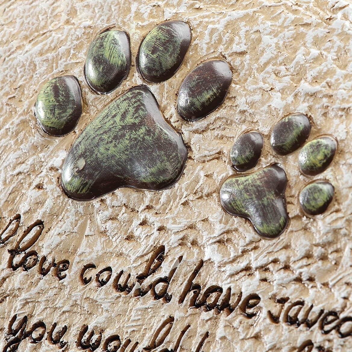Pet Memorial Cemetery Stepping Stone PERSONALIZED Dog Cat Paw Print Grave Marker