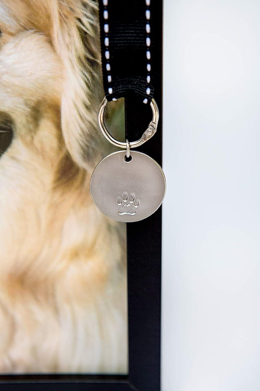 Pet Memorial Photo Frame – Sympathy Keepsake with Engravable Tag & Poem