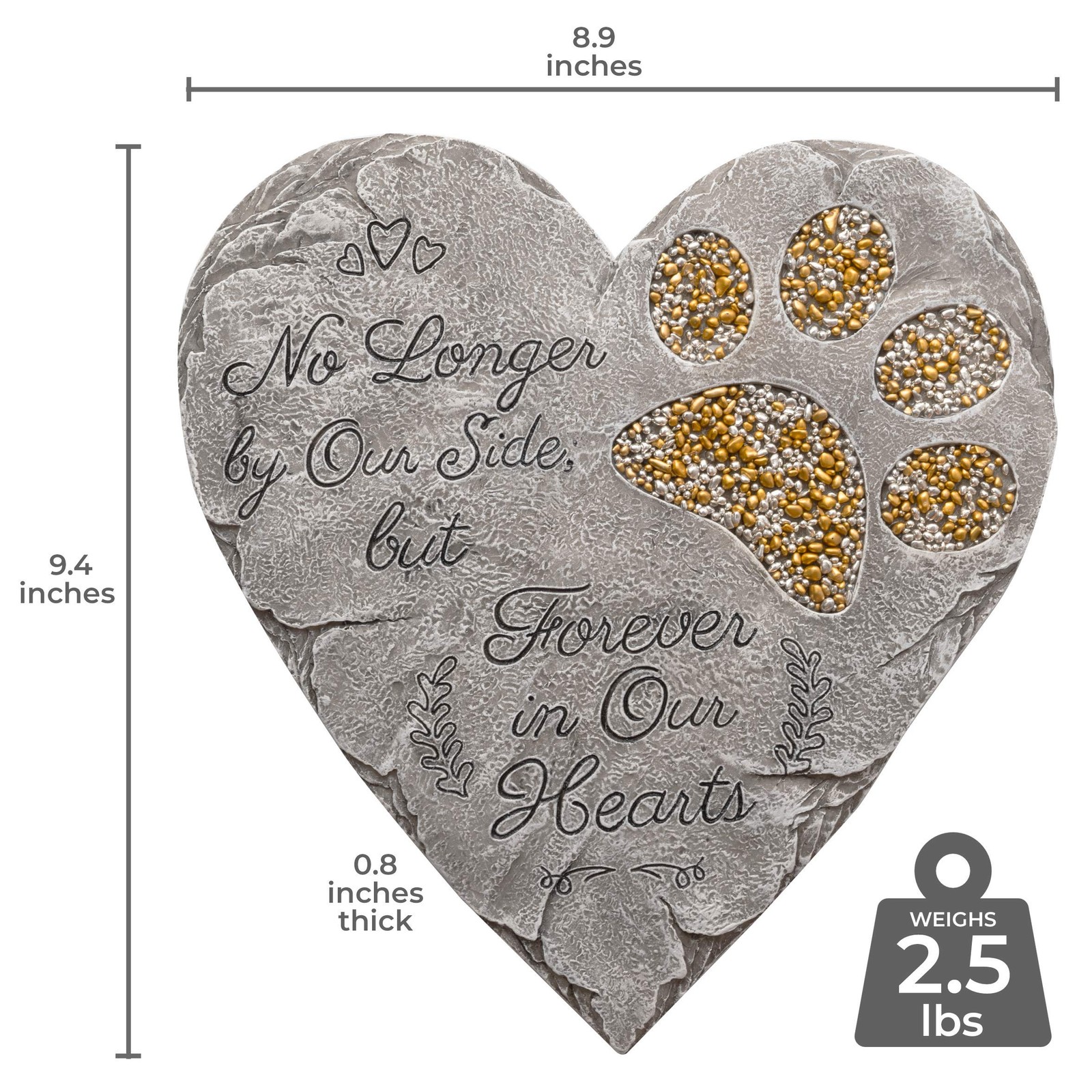 OBSI Dog Memorial Gifts for Loss of Sympathy Gift – Rainbow Bridge Gray
