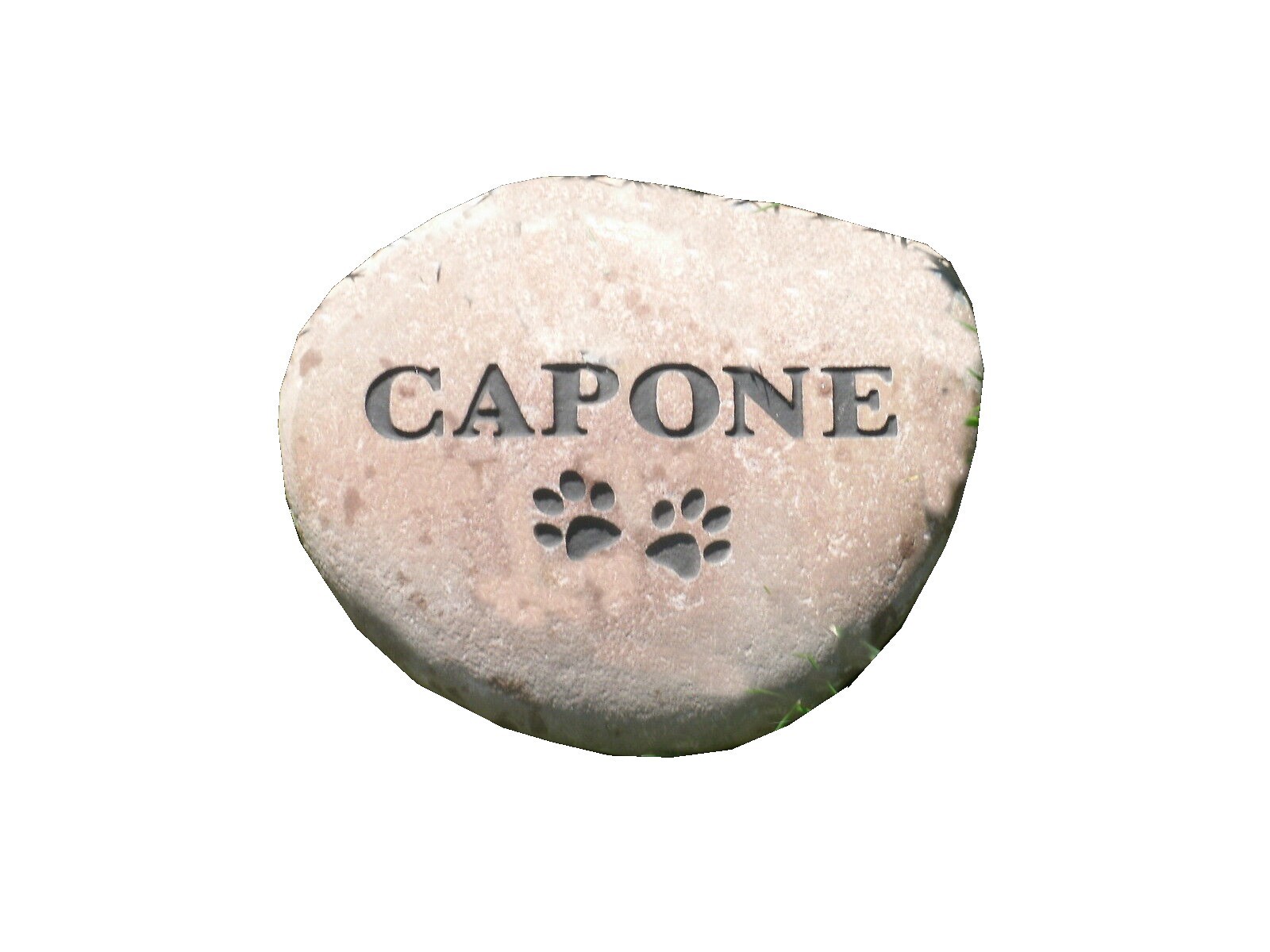 pet memorial grave marker 5″ – personalized – custom engraved – river rocks