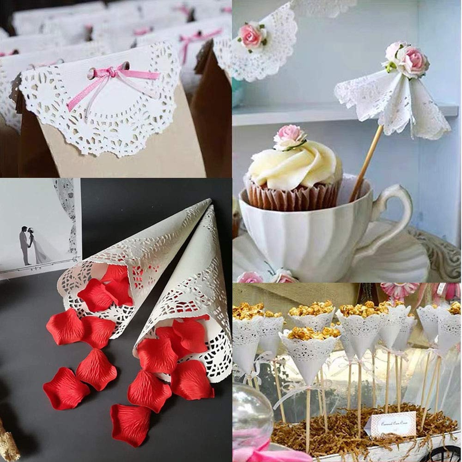 Paper Doilies, 100 Pieces 5.5″ Lace Doilies Paper Round Decorative Paper Plac…