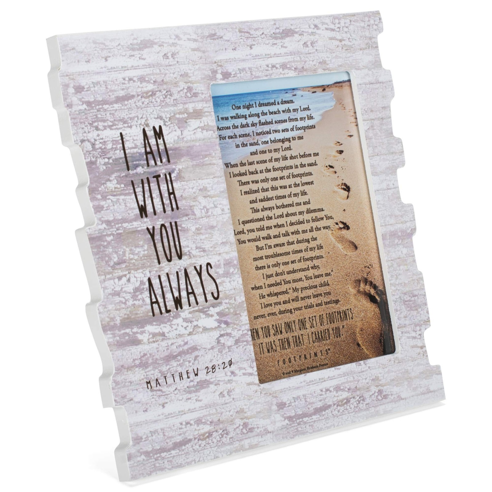 Dicksons I Am with You Footprints Wood 8 x 8 Photo Frame Plaque