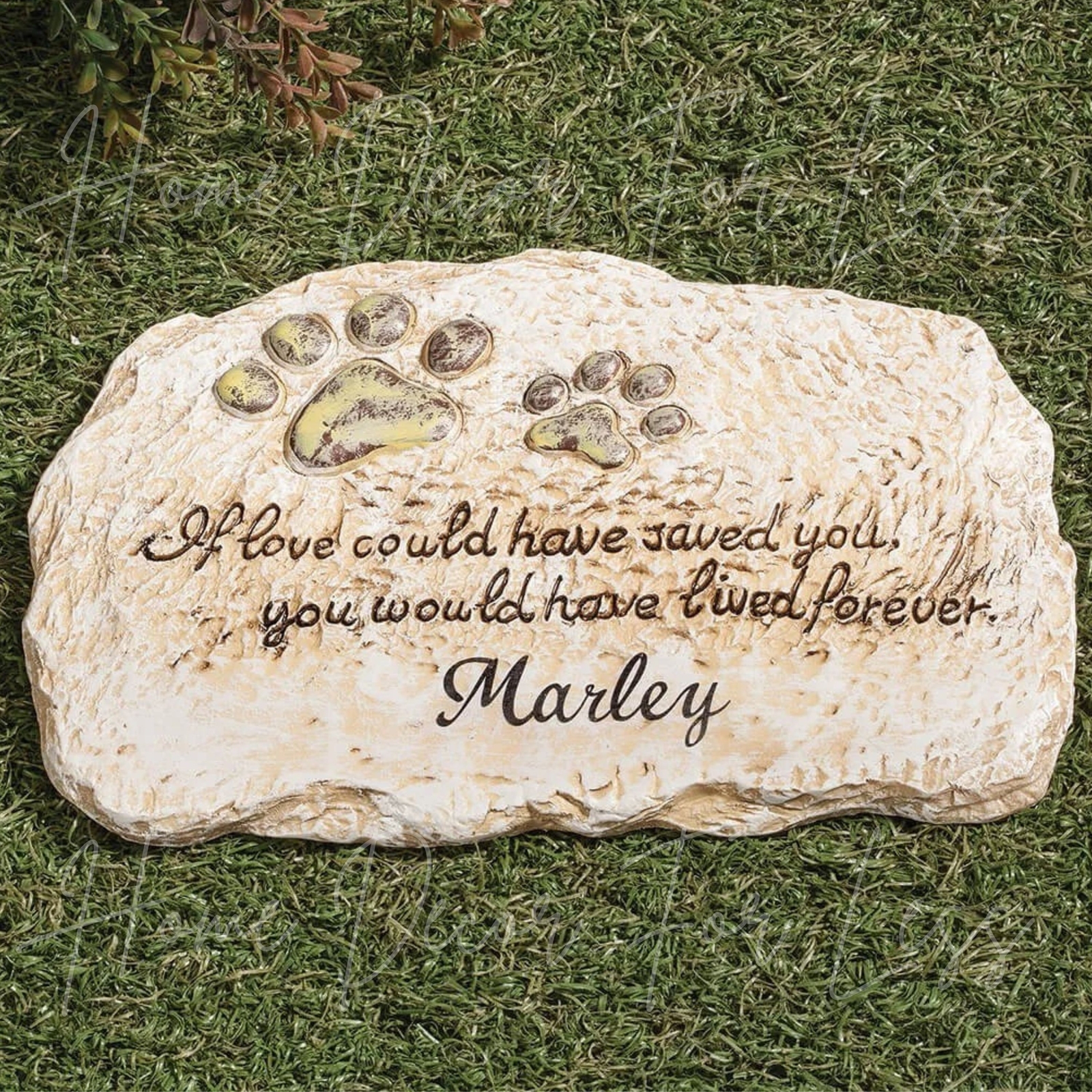 PERSONALIZED Dog Cat Pet Paw Print Memorial Grave Marker Garden Stepping Stone
