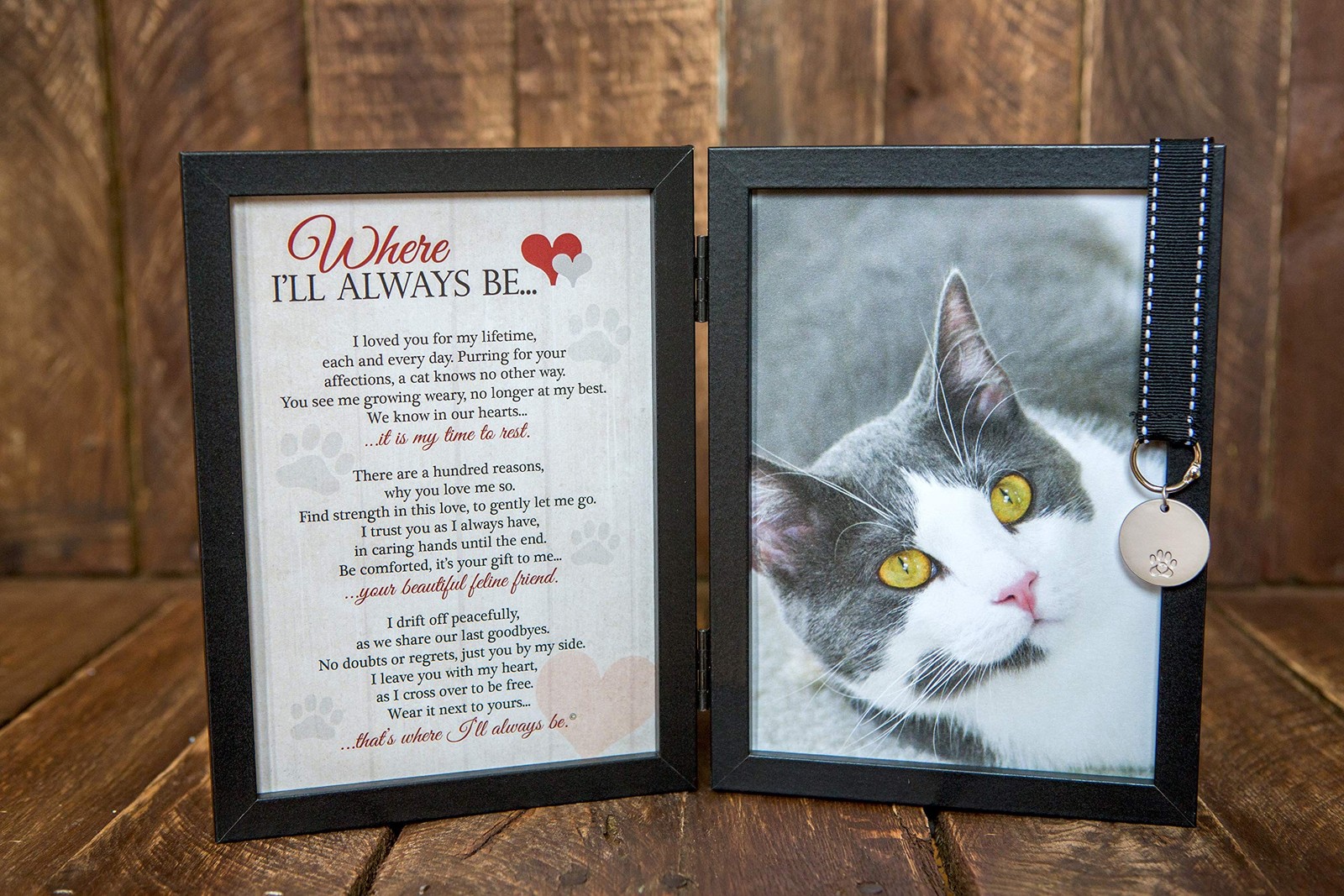 Where I’ll Always Be Cat Memorial Photo Frame – Thoughtful Pet Memorial Gift …