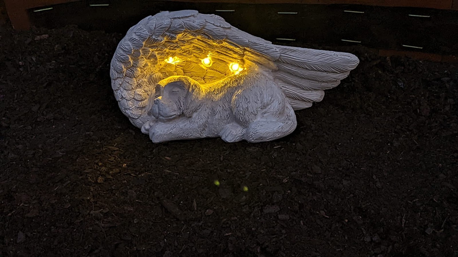 Weather-Resistant Angel Garden Solar Light – Pet Memorial Stone for Remembrance