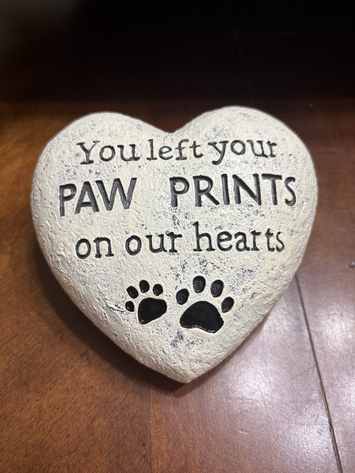 Pet Paw Print Memory Stone You Left Your Paw Print On Our Hearts Resin Stone New