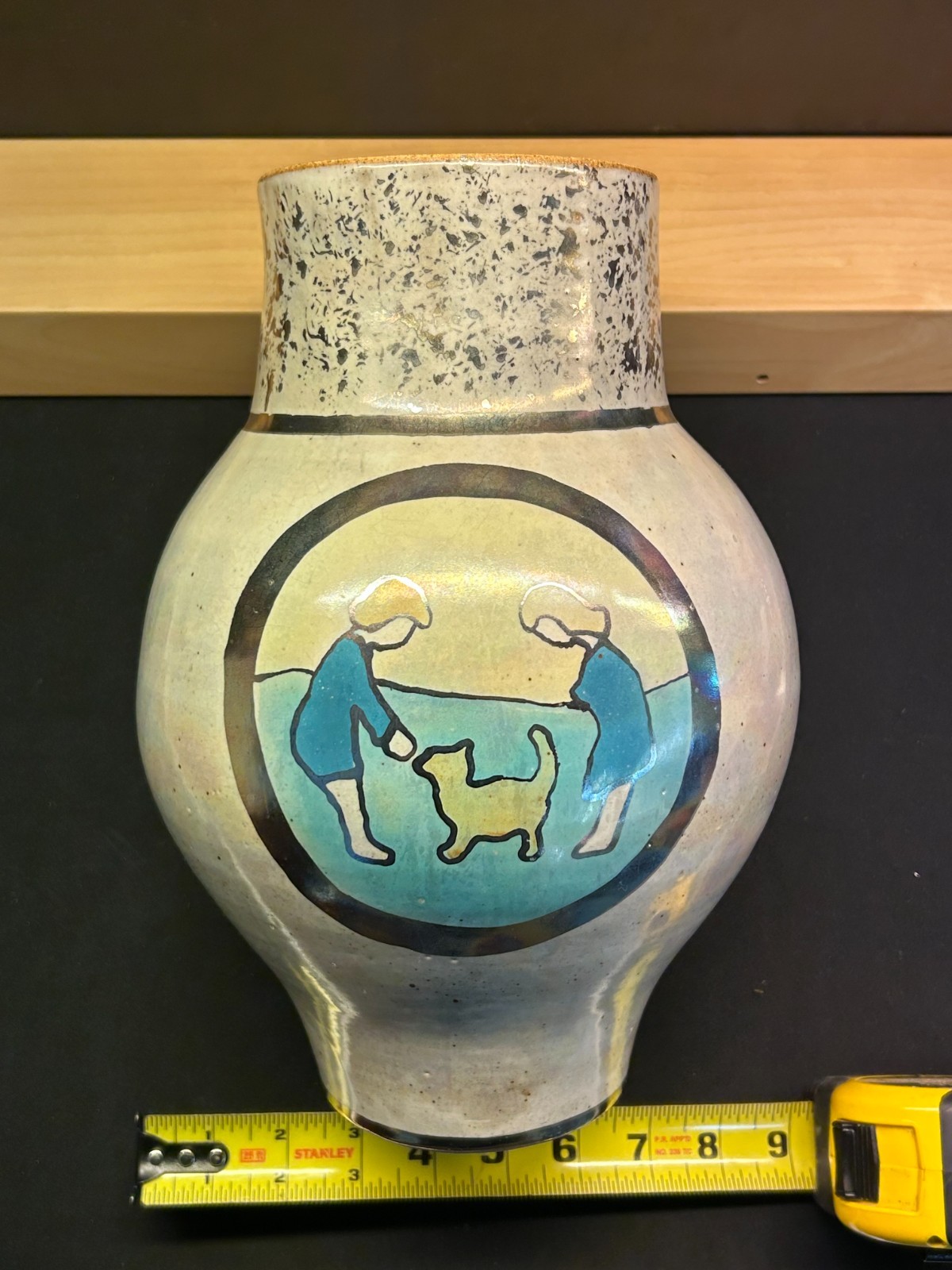 🔥Large Cremation Urn in Stoneware Pottery for Pet or Humans- Signed by Artist