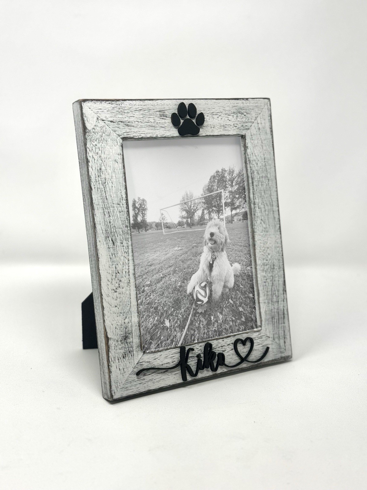 Pet Picture Frame Name Dog Photo Cat Paw Print Frame Gift Memorial Keepsake
