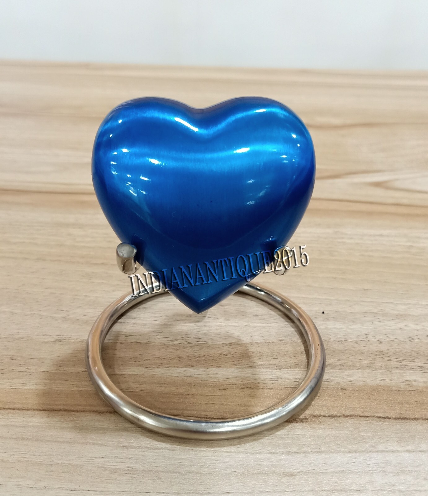 Blue Heart Keepsake Urn – Small Beautiful Urn for Ashes – Beach Handmade Mini