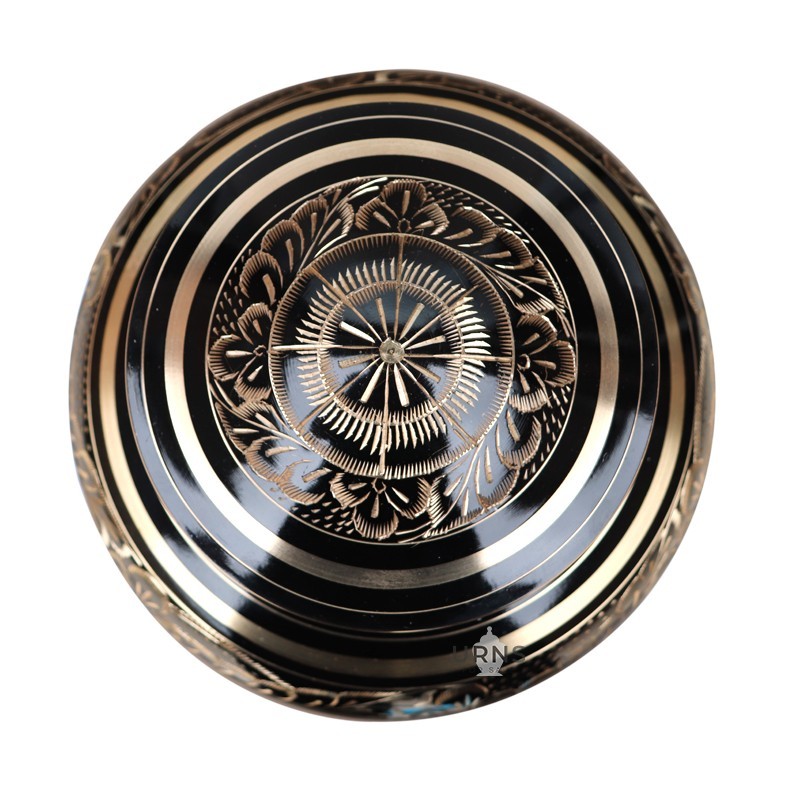Black & Gold Brass Cremation Urn for Ashes – Elegant Handcrafted Memorial