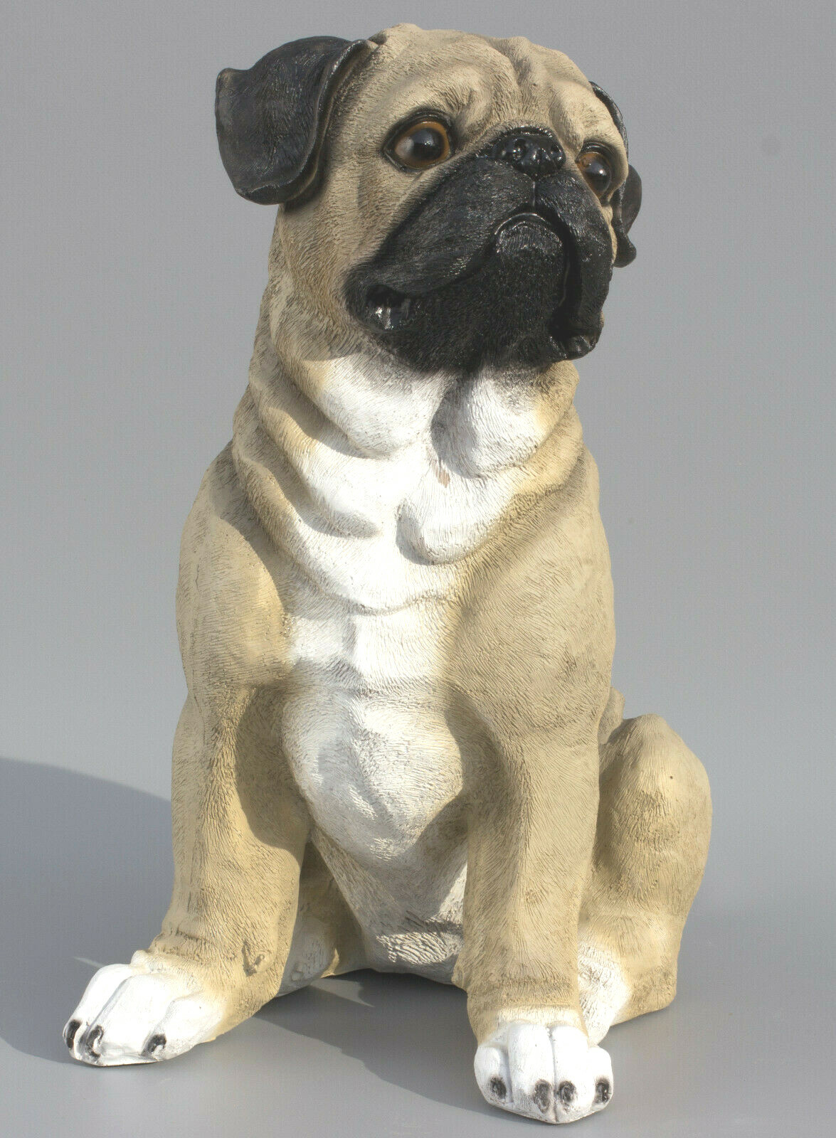 Pug Dog Urn For Pet Ashes Cremation Memorial Statue Animal Grave Decor Outdoor