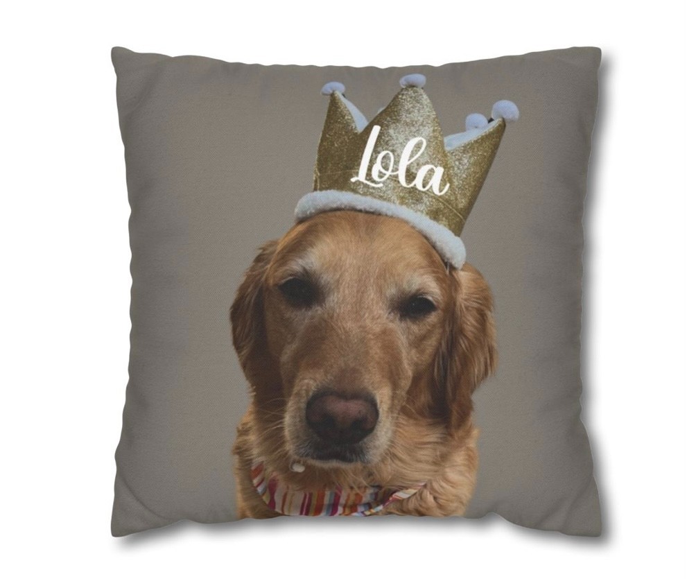 Custom Pet Photo Throw Pillow Insert Included Printed on 2 Sides Made in USA