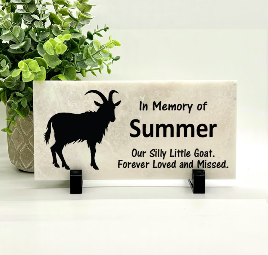 Goat Memorial – Personalized Pet Memorial Stone – Goat Loss sympathy Gift